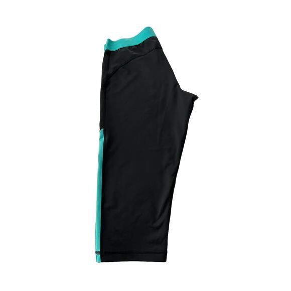 ADIDAS  TECHFIT CLIMALITE HI-RISE ACTIVEWEAR CAPRIS, WOMENS, L, BLACK-TEAL TRIM - Picture 7 of 12